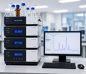 Bio-inert HPLC system for peptide purification and analysis