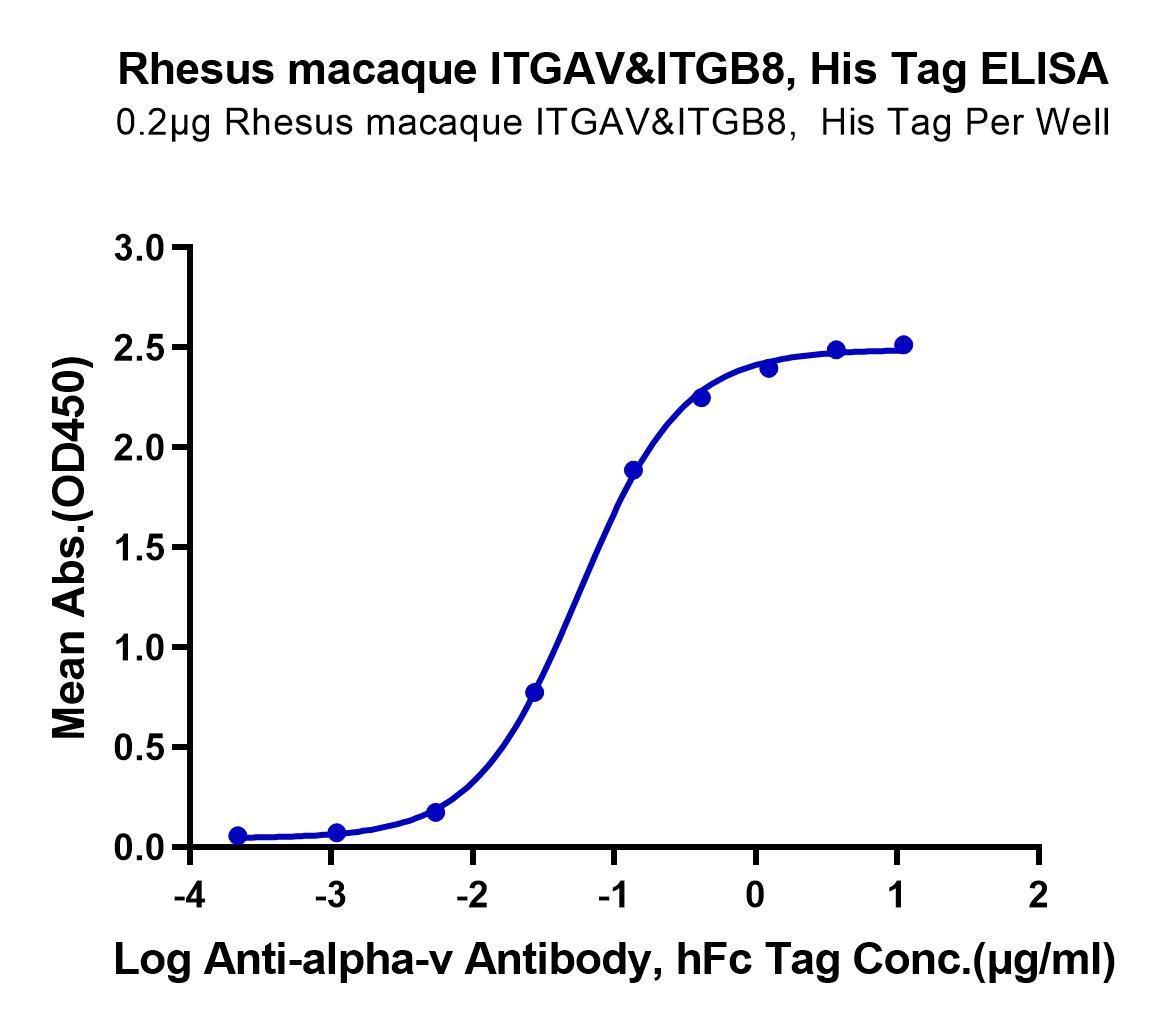 Rhesus macaque Integrin alpha V beta 8 (ITGAV&ITGB8) Heterodimer Protein (LTP10199)